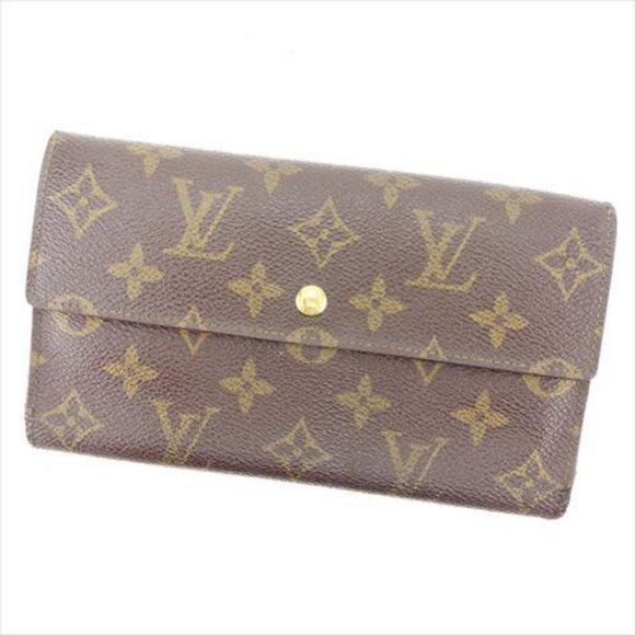 Louis Vuitton Wallet Purse Trifold Monogram Woman Authentic - Picture 1 of 9